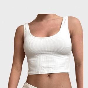 White Tank Top, comfy and not see through if you wear a nude bra!